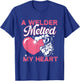 A Welder Melted My Heart - Welder's Wife Girlfriend T-Shirt - T-Shirt | Royal