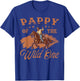 Pappy of The Wild One Cowboy Western Rodeo Party Matching T-Shirt - T-Shirt | Royal