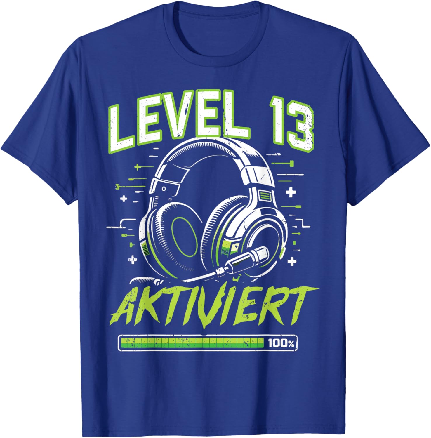 13. Geburtstag Jungen Video Gamer Level 13 Aktiviert Junge T-Shirt - T-Shirt | Royal