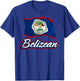Belizean Flag of Belize Patriotic Mayan Men Women Kids T-Shirt - T-Shirt | Royal