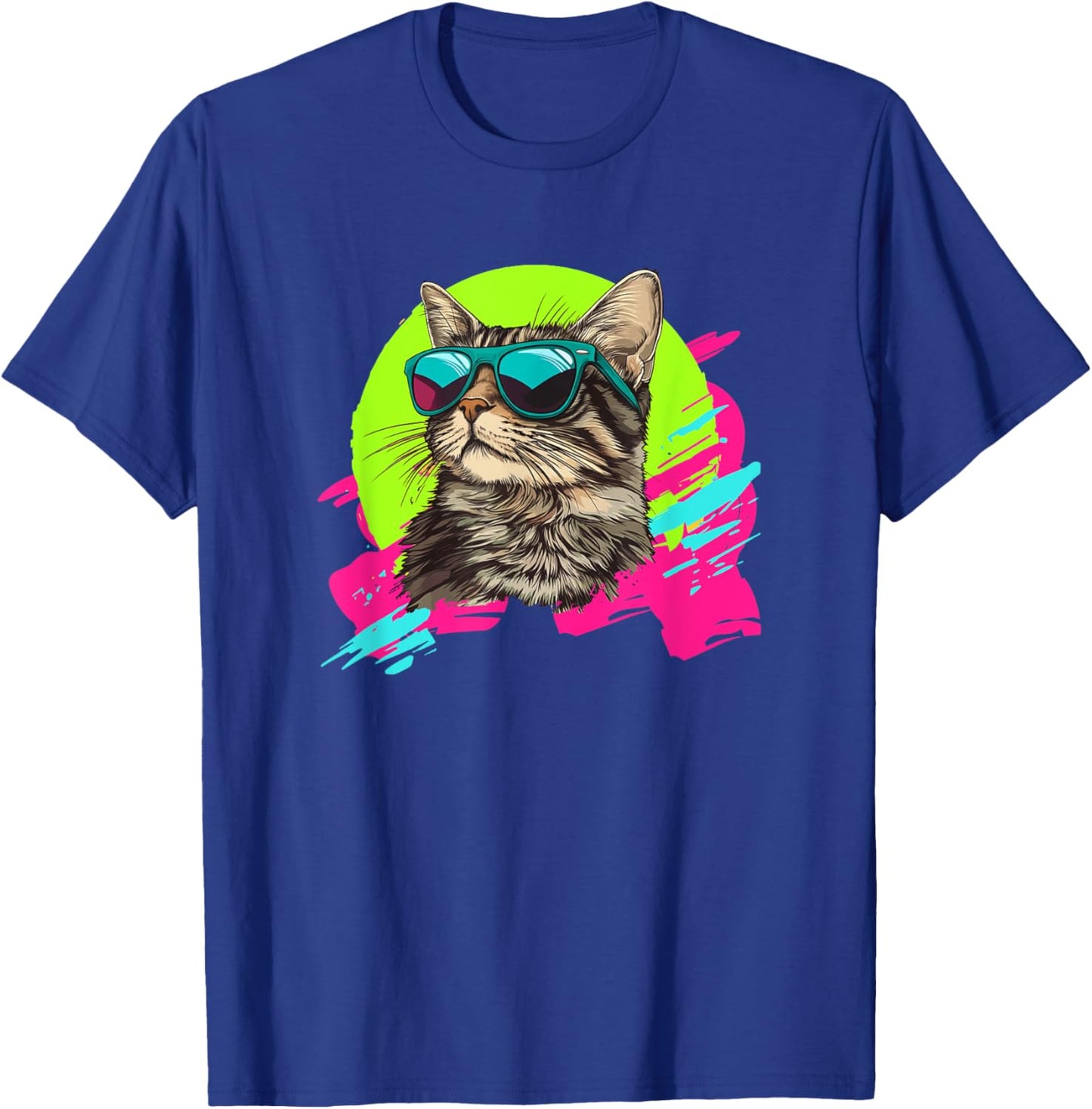 Retro Vintage Brown Tabby Cat Lover Men Women Girls Kids T-Shirt - T-Shirt | Royal