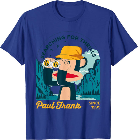 Paul Frank Julius The Monkey Searching for Thrills T-Shirt - T-Shirt | Royal