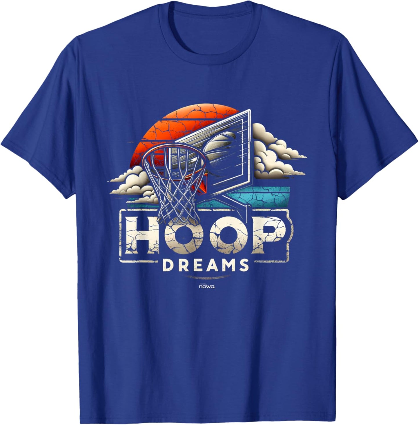 A Dream of Basketball on the Sundown Hoop T-Shirt - T-Shirt | Royal