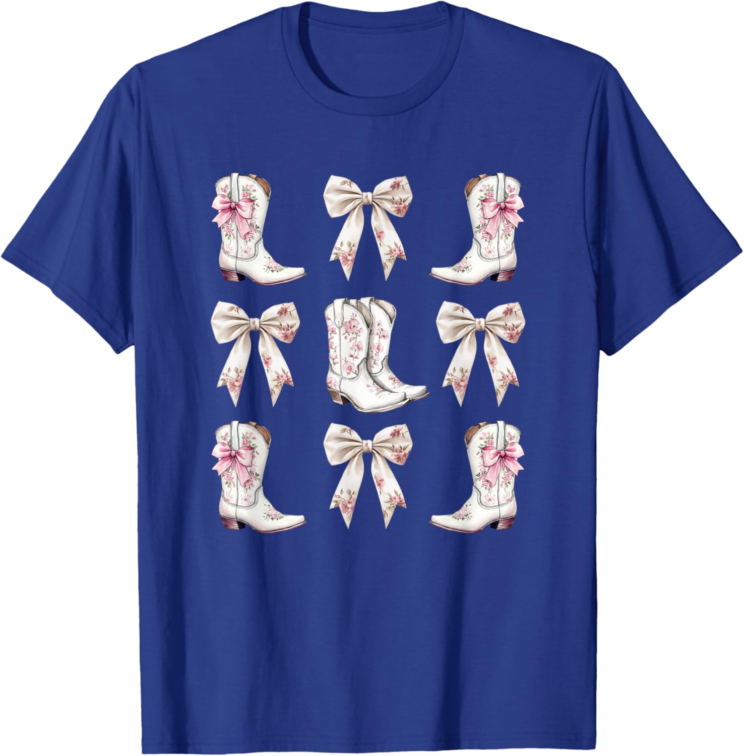 Cowgirl Pink toile coquette bows T-Shirt - T-Shirt | Royal