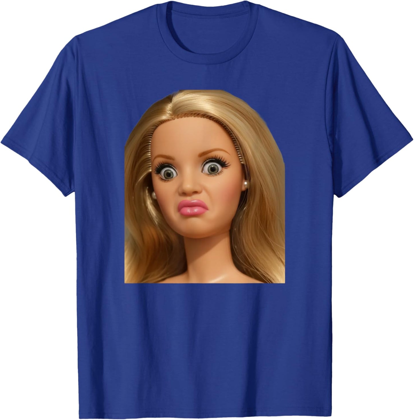 Funny Doll Face Disgusted Meme T-Shirt - T-Shirt | Royal