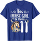 11th Horse Birthday Party 11 Year Old Girl Horses Birthday T-Shirt - T-Shirt | Royal