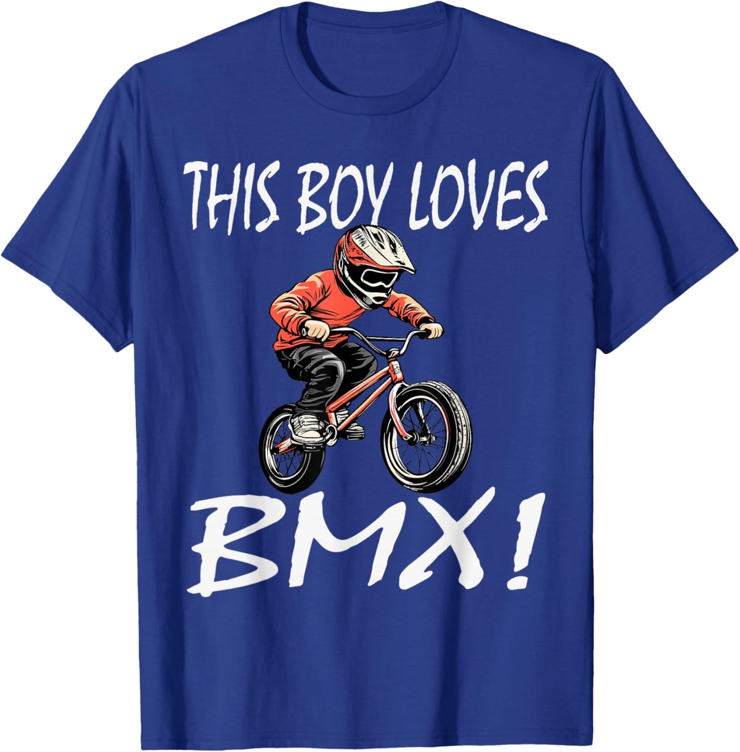 This boy Loves BMX, Kids BMX T-Shirt - T-Shirt | Royal