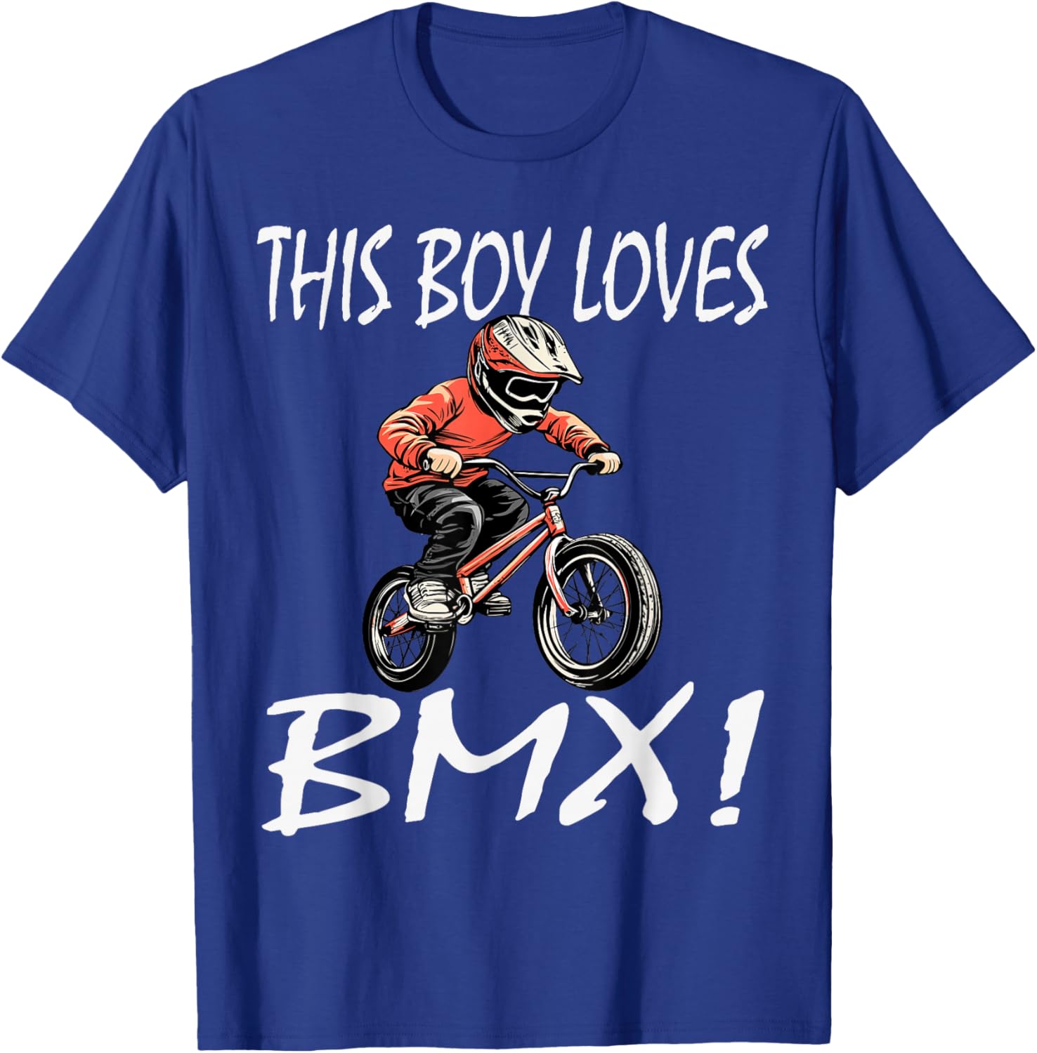 This boy Loves BMX, Kids BMX T-Shirt - T-Shirt | Royal