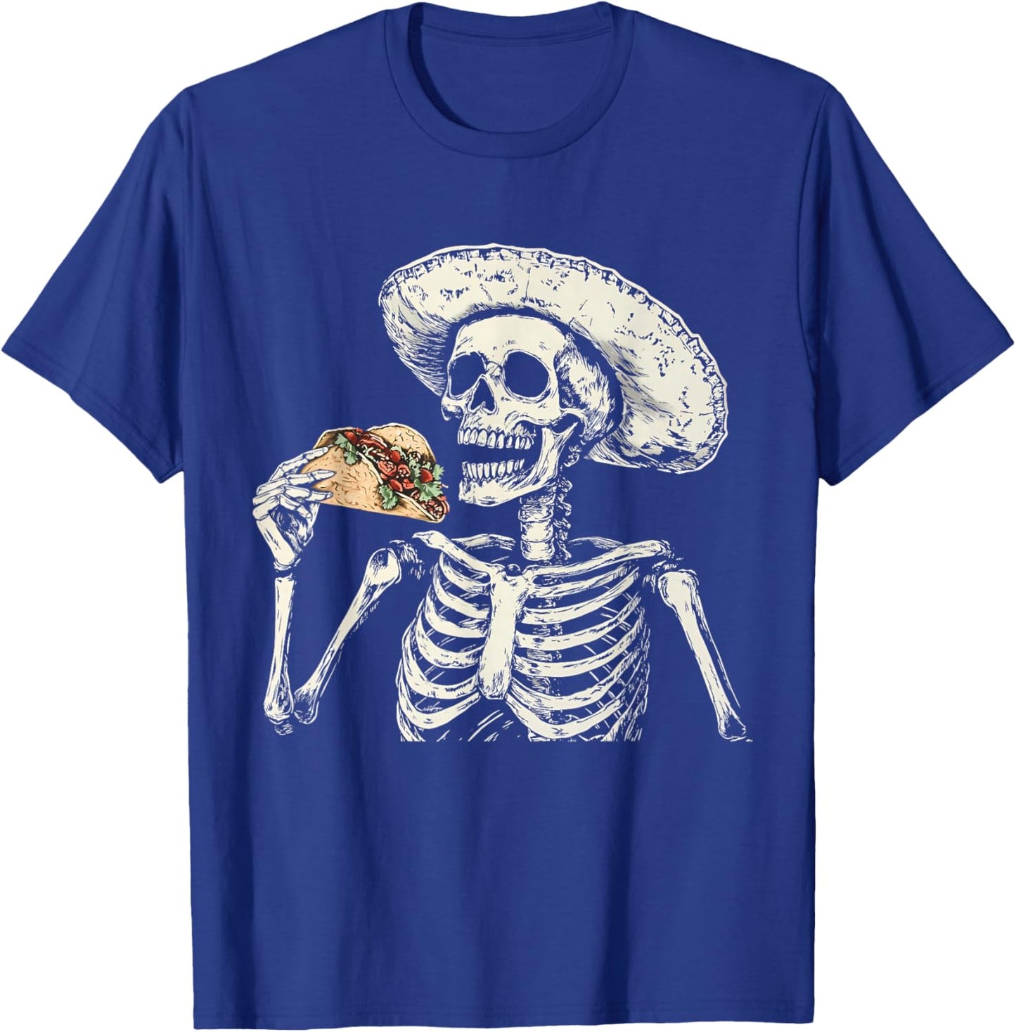 Mexican Skeleton Taco Lover T-Shirt - T-Shirt | Royal