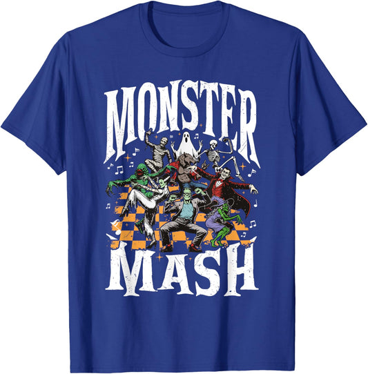 Monster Mash Retro Halloween Funny Monster Spooky Men T-Shirt - T-Shirt | Royal