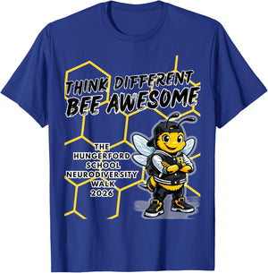 Bee Awesome The Hungerford School T-Shirt - T-Shirt | Royal