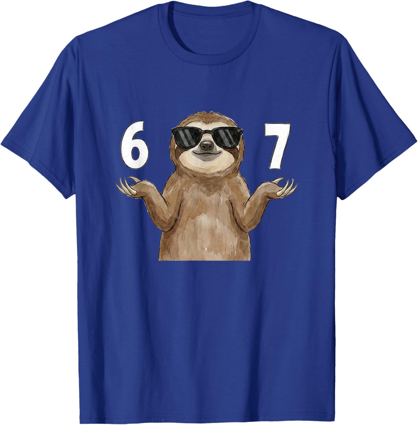 67 Meme Lazy Shirt 6 7 Main Gesture Kids Slang Six Seven T-Shirt - T-Shirt | Royal