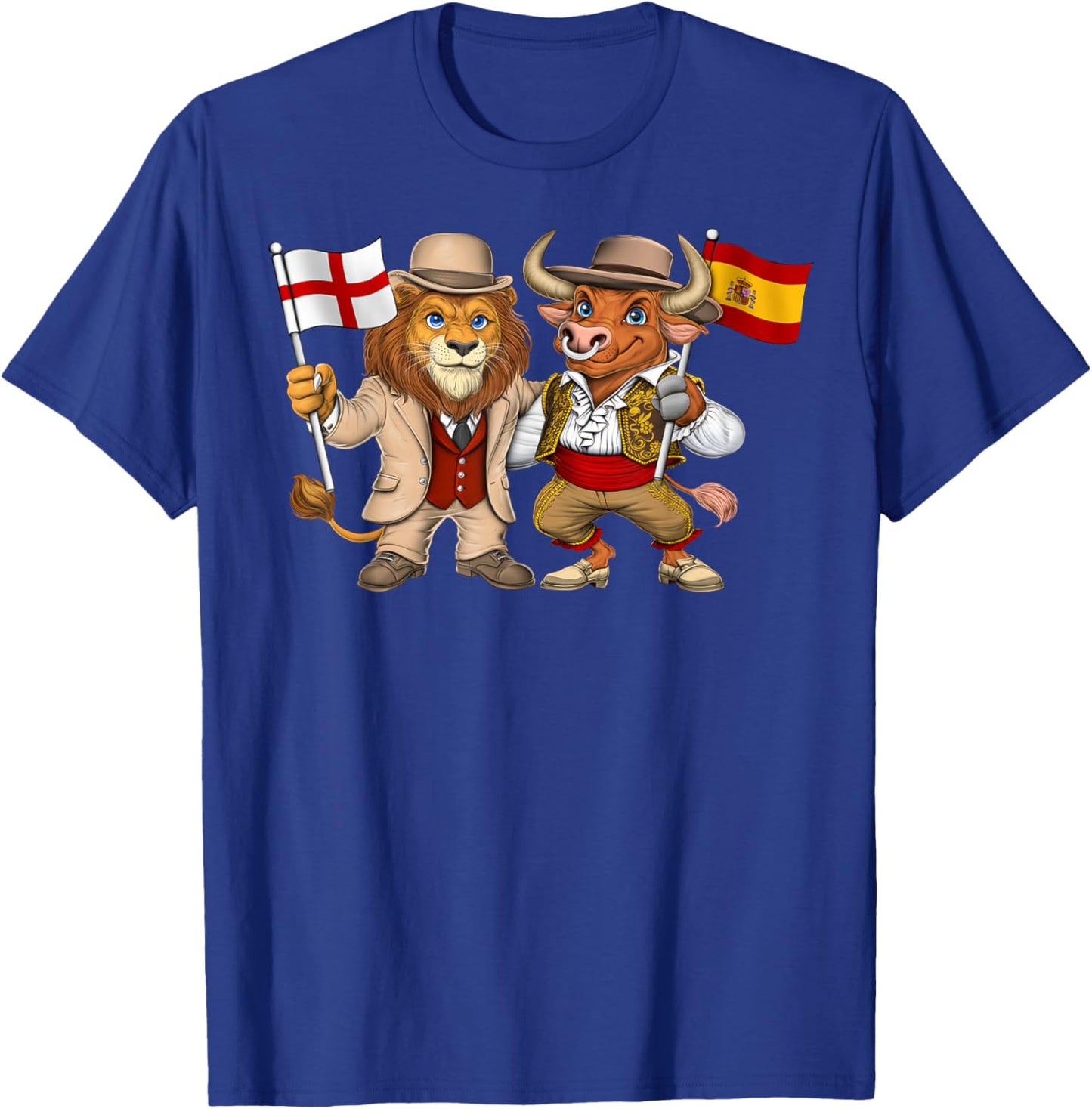British English Spanish Roots England UK Spain Flag T-Shirt - T-Shirt | Royal