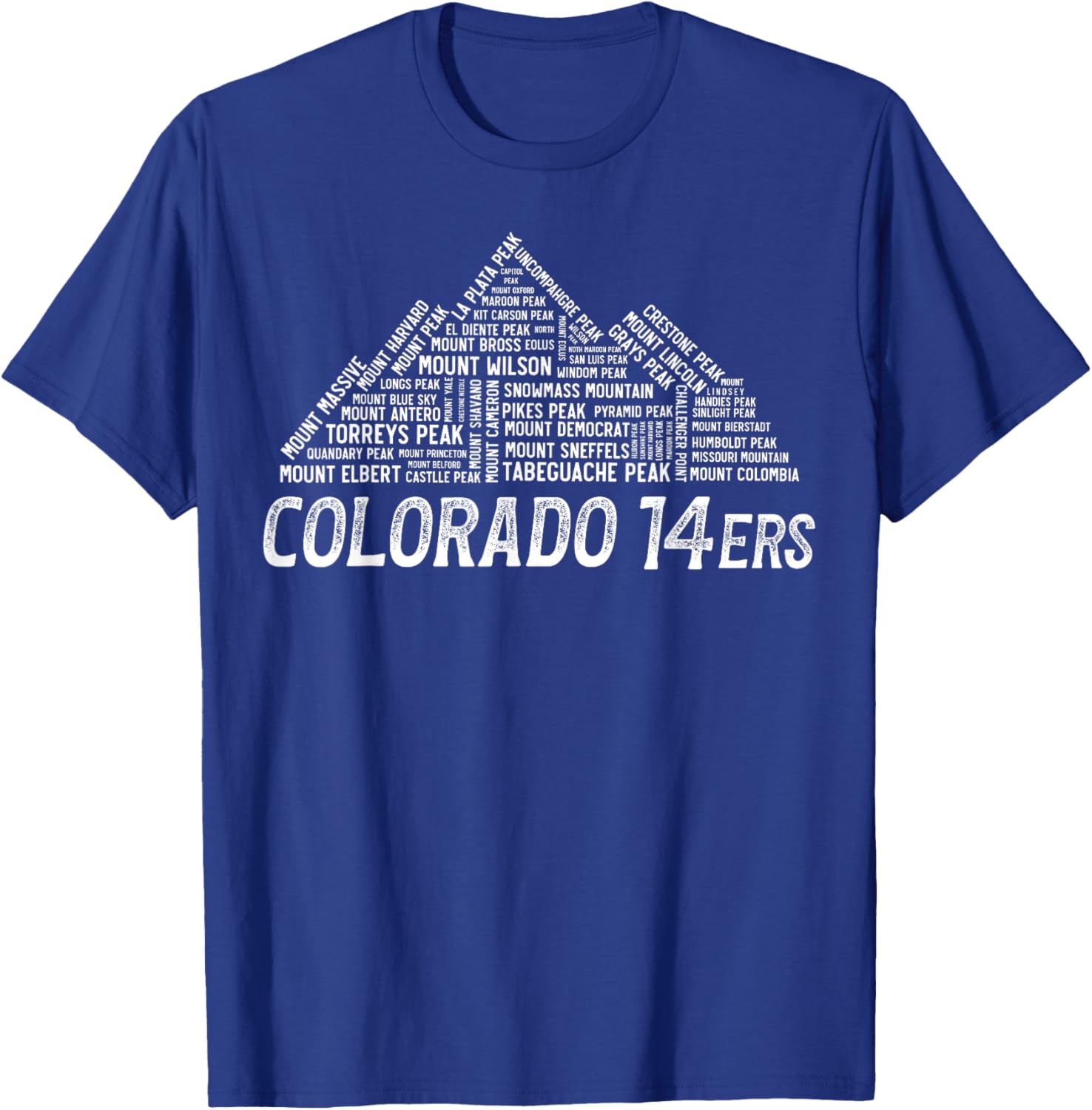 Colorado 14ers - Fourteeners - Rocky Mountain State Hiker T-Shirt - T-Shirt | Royal