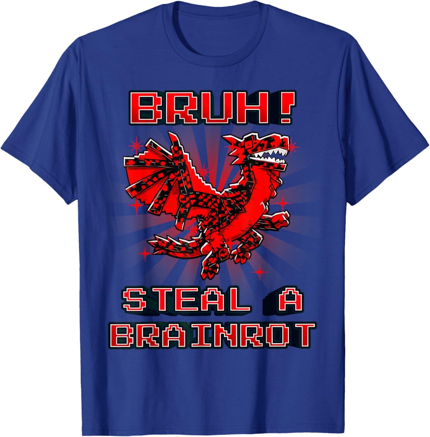 Bruh Cursed Dragon Cannelloni Brainrot for Boys Kids Teens T-Shirt - T-Shirt | Royal