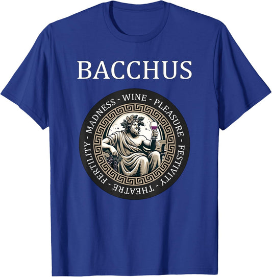 Bacchus Roman God of Wine and Festivals Roman Mythology T-Shirt - T-Shirt | Royal