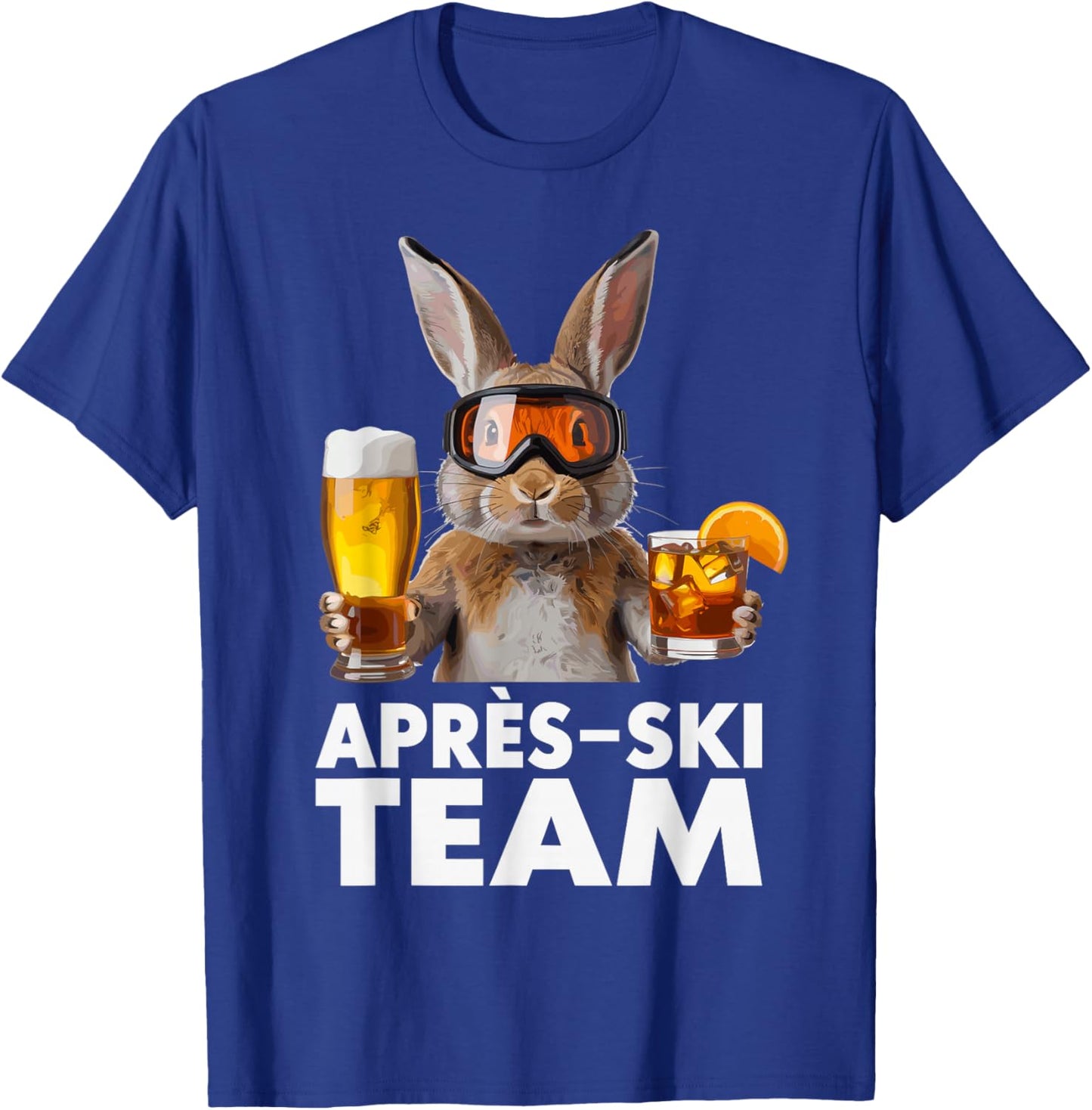 Après Ski Team Rabbit Skiing Beer Cocktail Party T-Shirt - T-Shirt | Royal