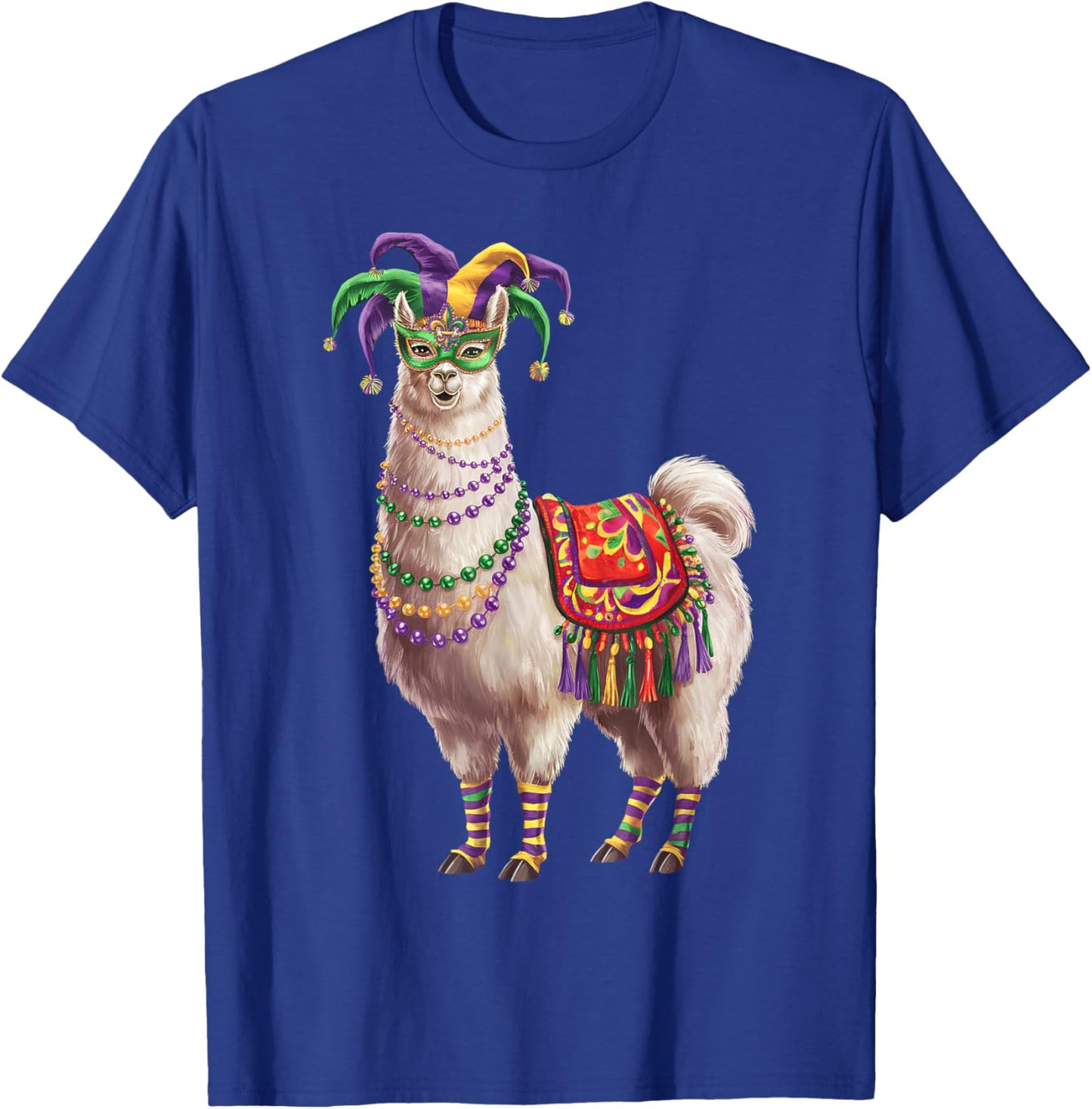 Mardi Gras Funny Llama No Probllama New Orleans Louisiana T-Shirt - T-Shirt | Royal