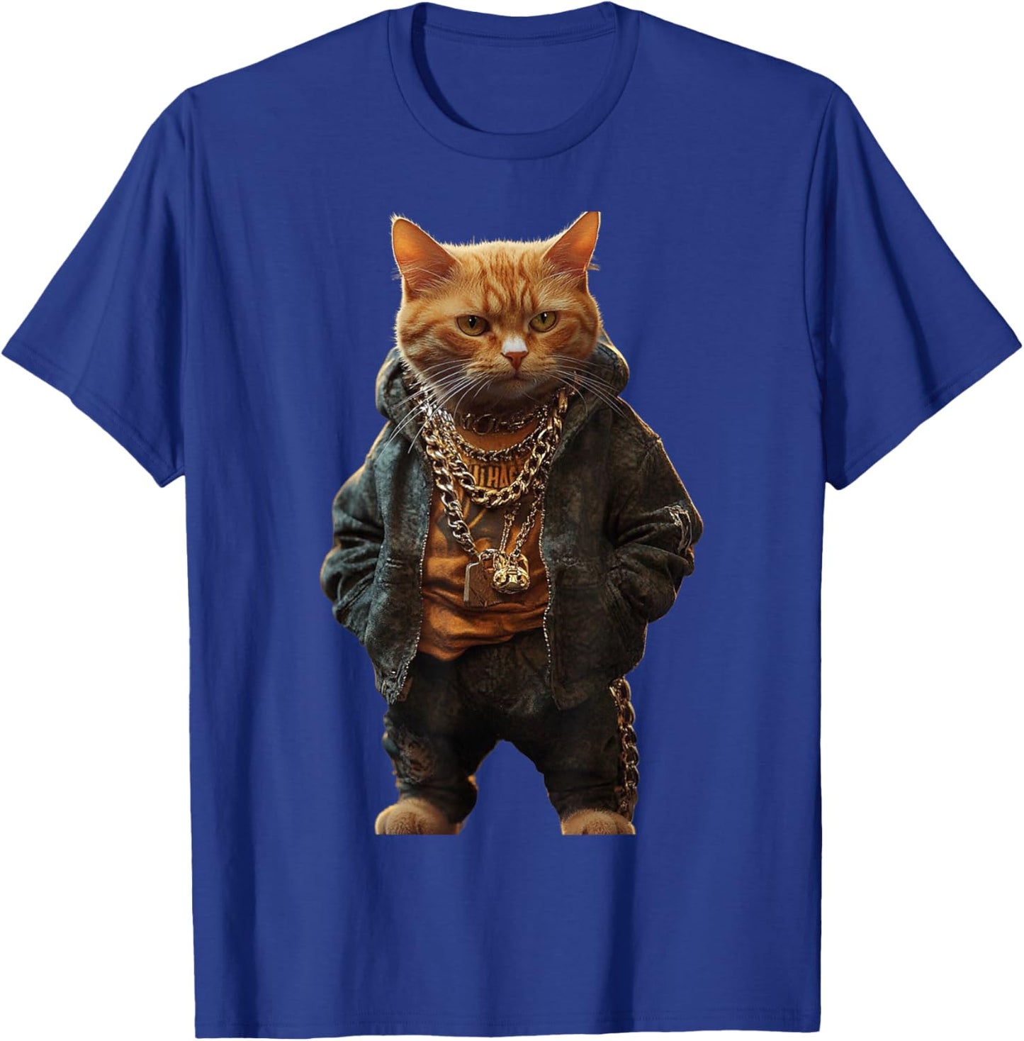 Thug Gangster Life Cat For Hip Hop Fans Meme and Cat lovers Women Girls Kids T-Shirt - T-Shirt | Royal