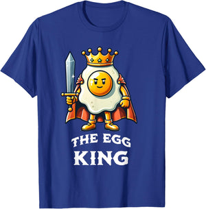 Egg King Funny Quote Egg Breakfast Food Lover T-Shirt - T-Shirt | Royal