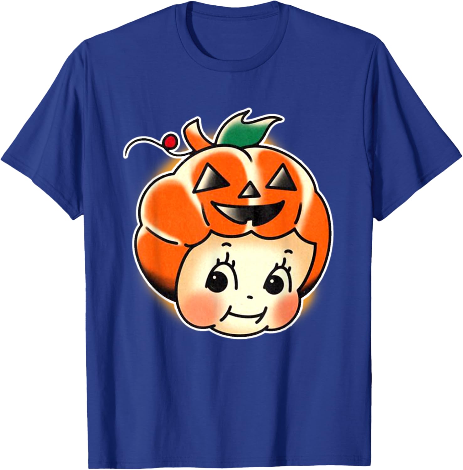 Kewpie Baby Pumpkin Jack-o-Lantern T-Shirt - T-Shirt | Royal