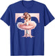 Ballerina Girl Dancing Name First Letter T Girly Tutu Ballet T-Shirt - T-Shirt | Royal