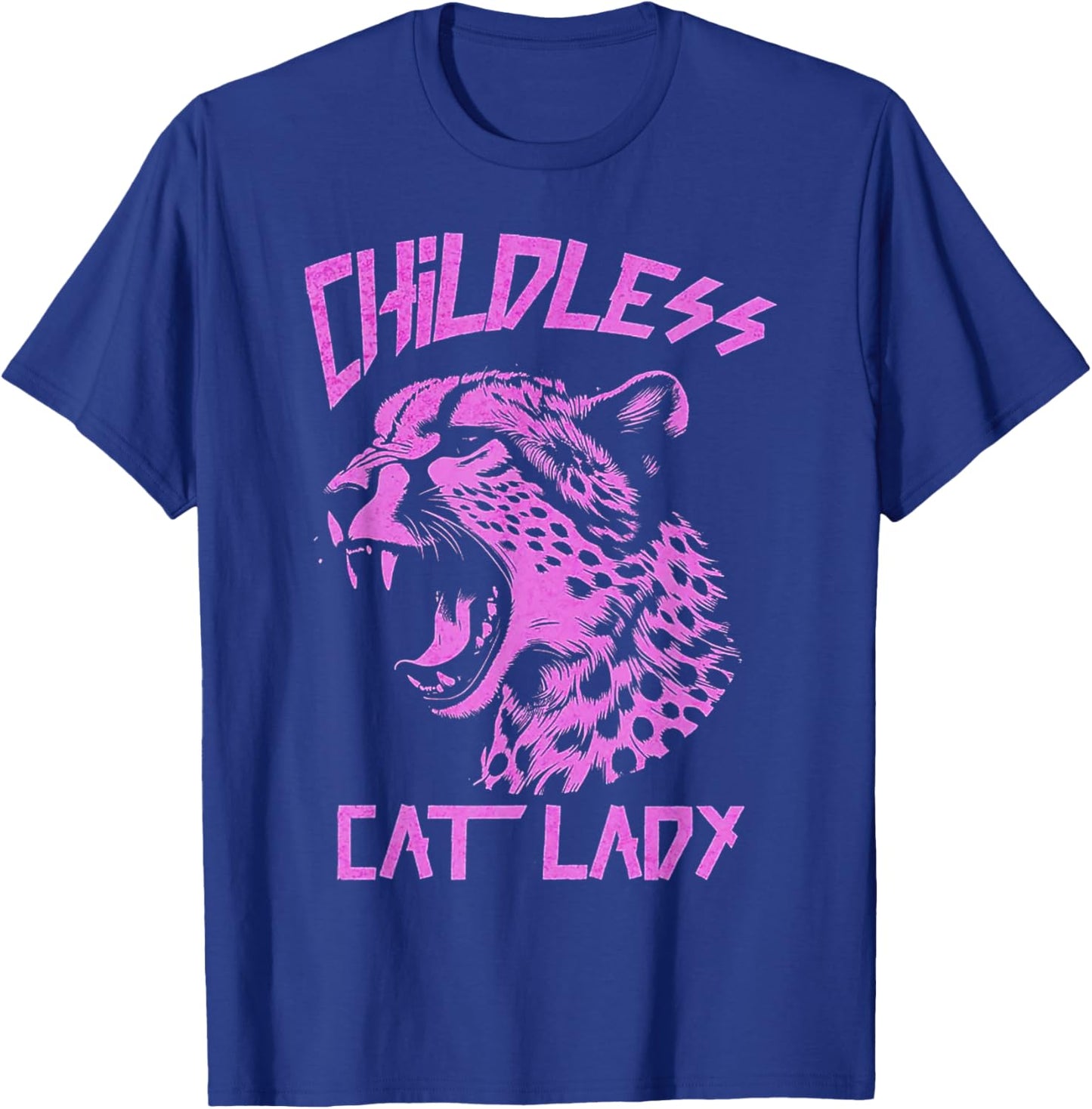 Leopard Childless Cat Lady T-Shirt - T-Shirt | Royal