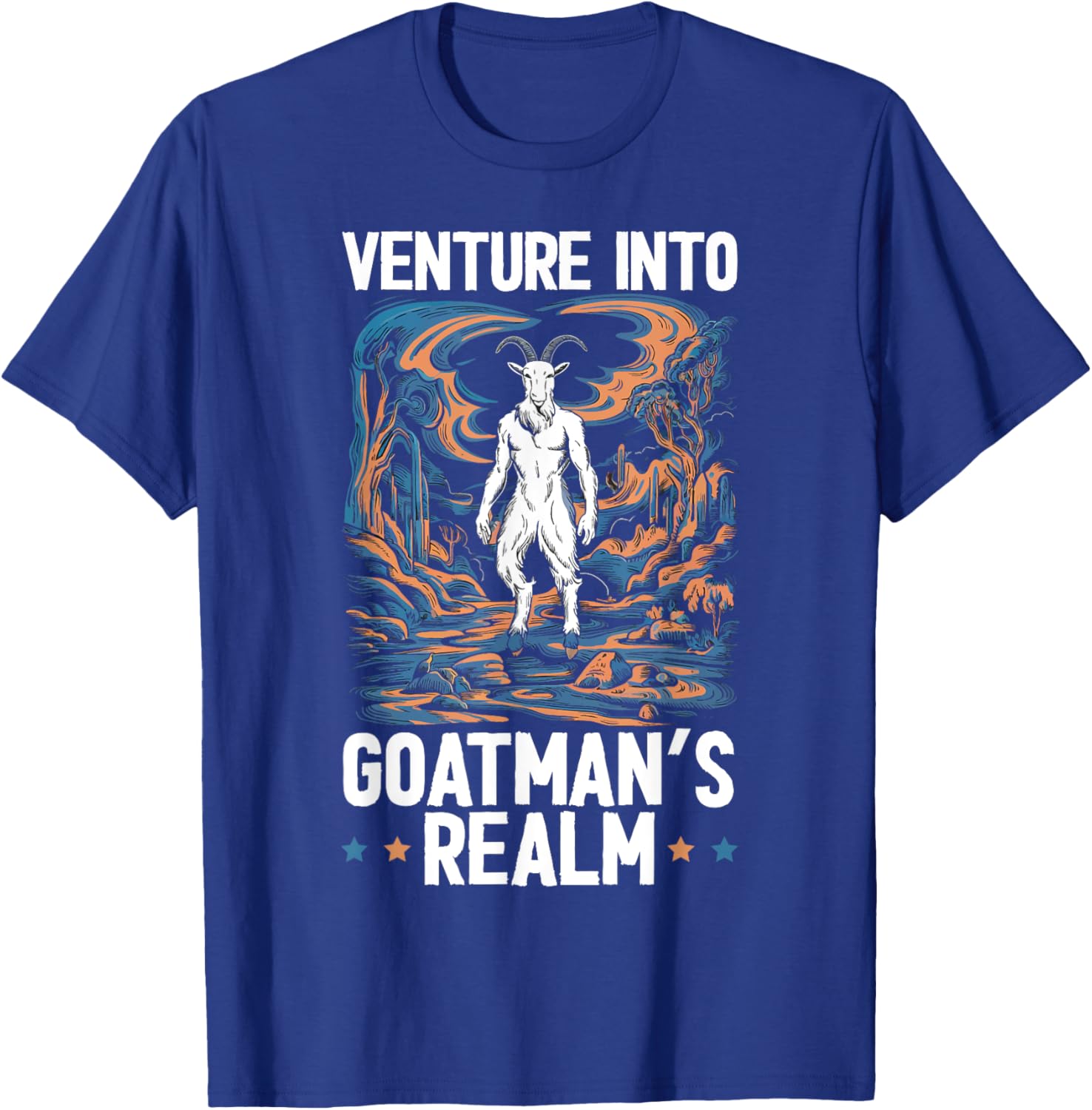 Goatman Legendary Creature Cryptozoology Cryptid T-Shirt - T-Shirt | Royal