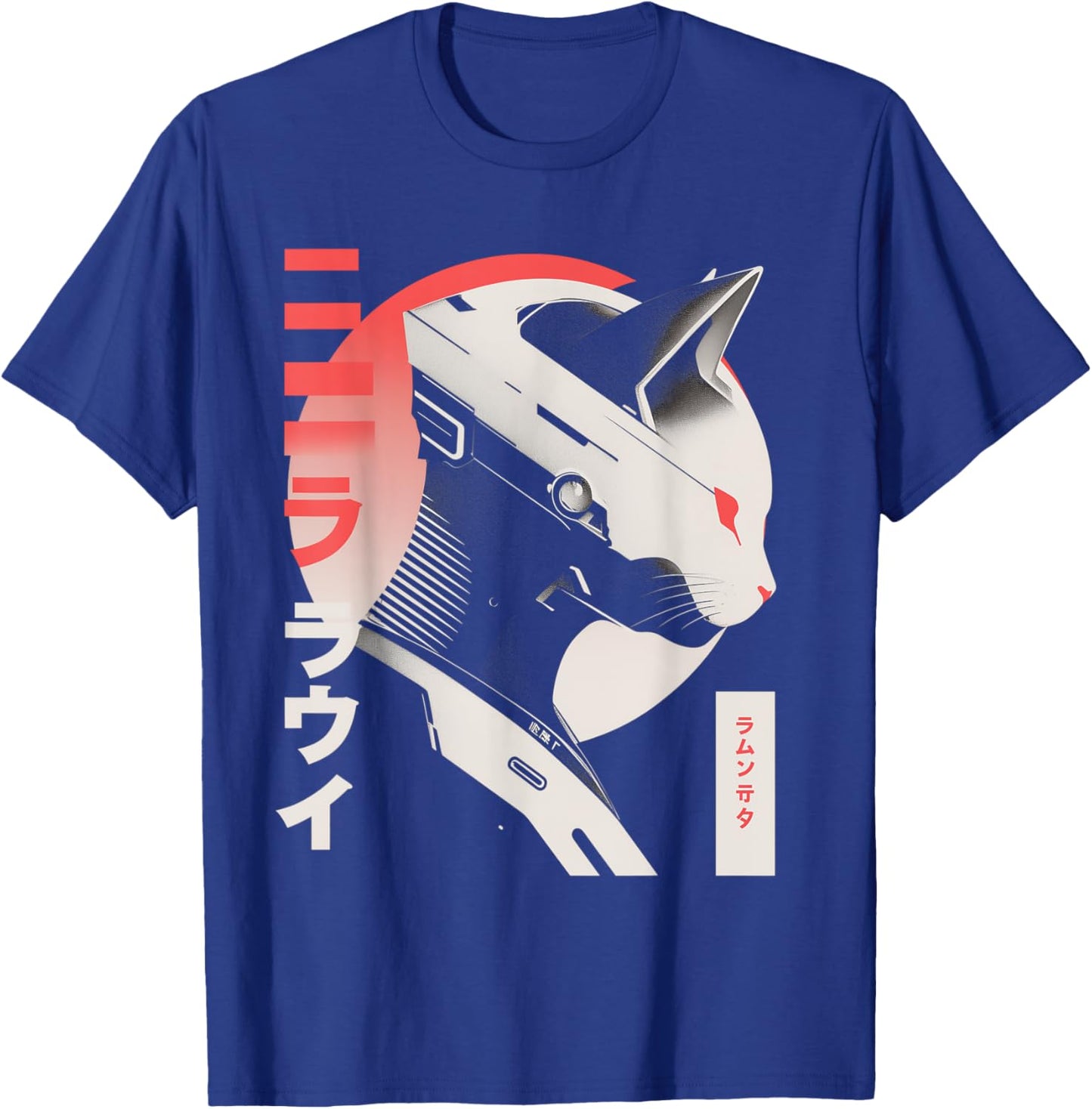 Japanisch Techwear Futuristic Cyberpunk Katze Techno Rave T-Shirt - T-Shirt | Royal