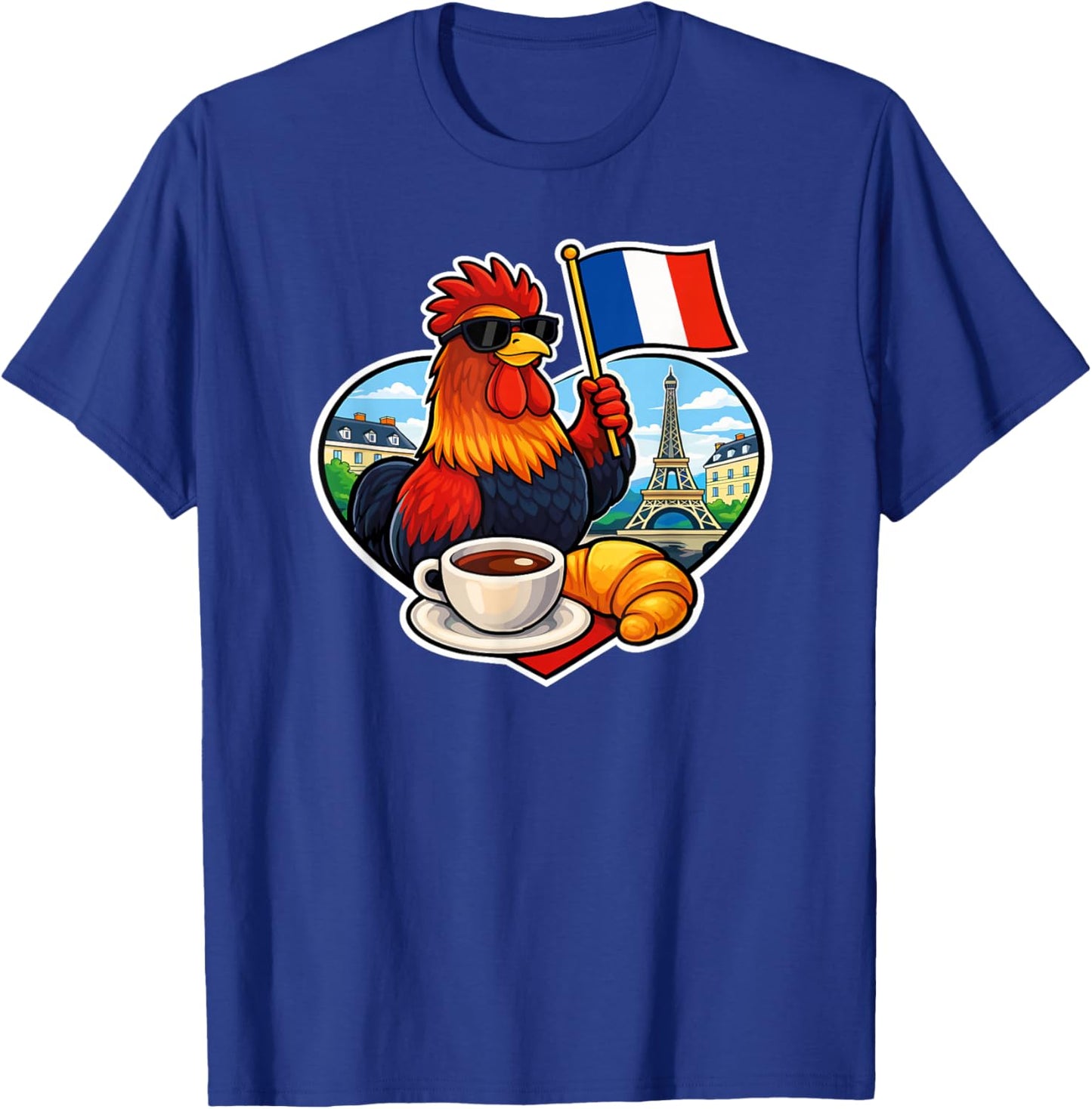 France - Illustration culturelle et Symboles français T-Shirt - T-Shirt | Royal