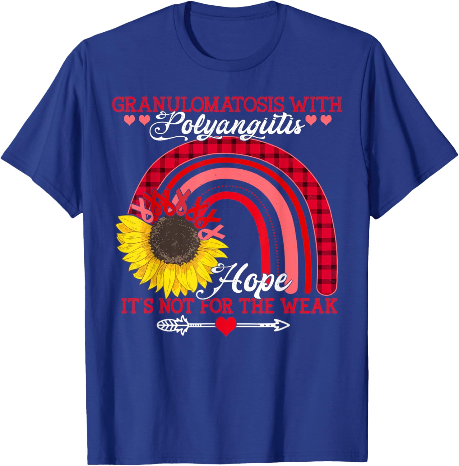 Sunflower Granulomatosis with Polyangiitis Awareness T-Shirt - T-Shirt | Royal