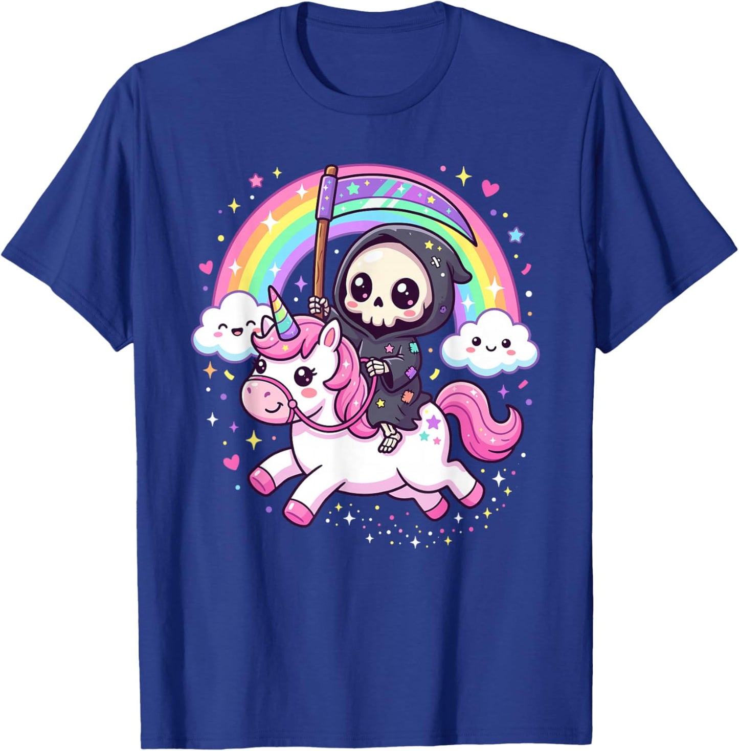 Creepy Cute Reaper Einhorn Gothic Kawaii Skelett Pastel Goth T-Shirt - T-Shirt | Royal