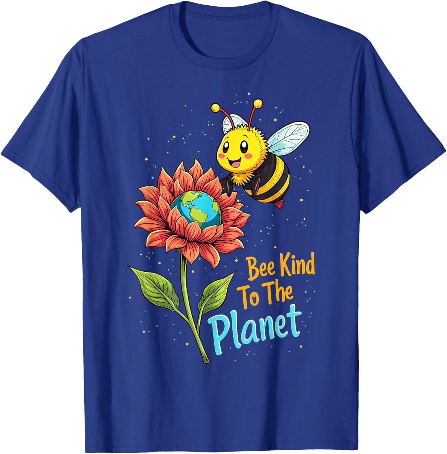 Save The Bees Save Earth Day Environmental T-Shirt - T-Shirt | Royal