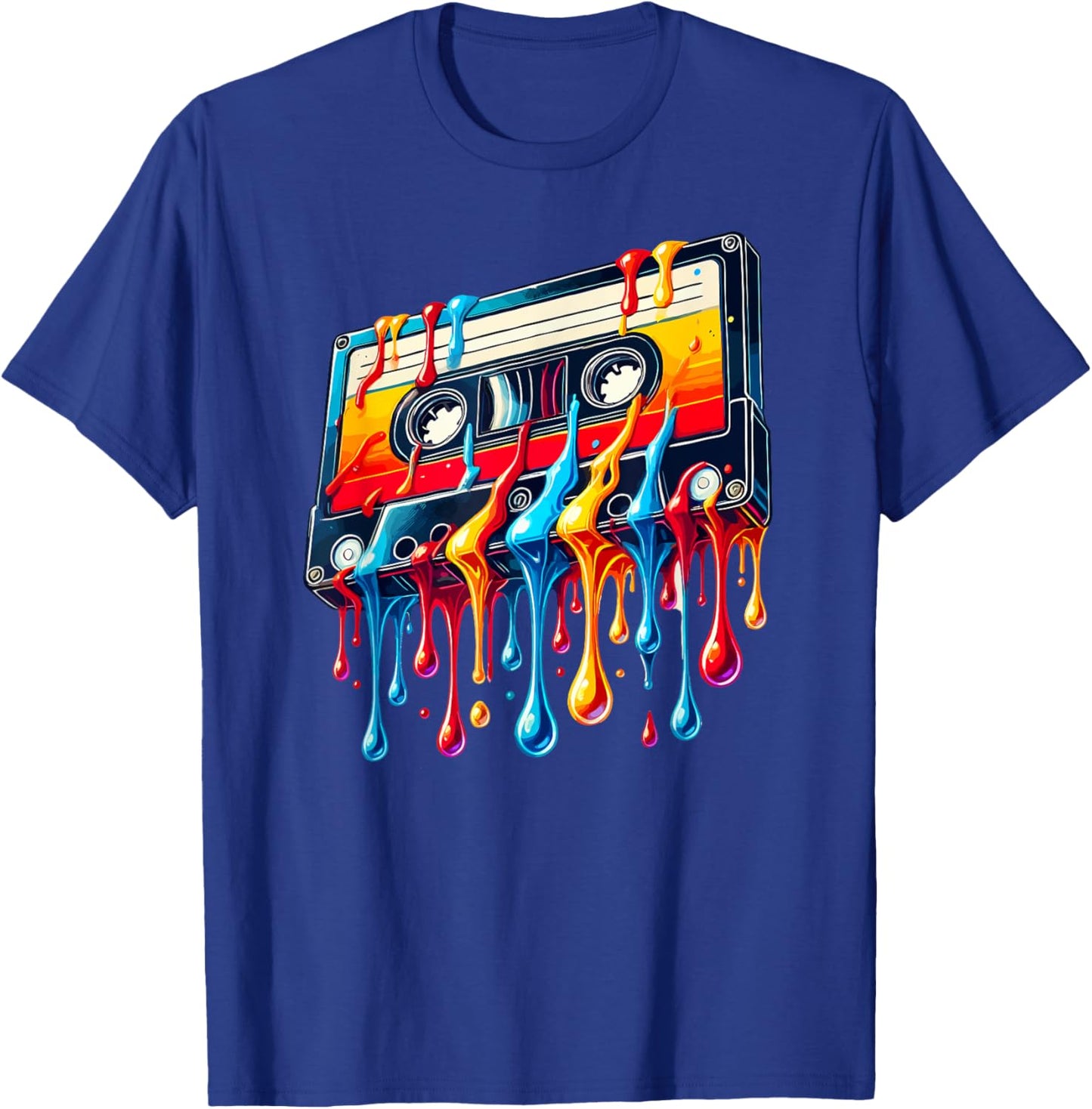 80s 90s Retro Party Costume Nostalgia Cassette T-Shirt - T-Shirt | Royal