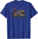 Cool Steampunk Beetle Mechanical Horned Bug Fantasy Armor T-Shirt - T-Shirt | Royal