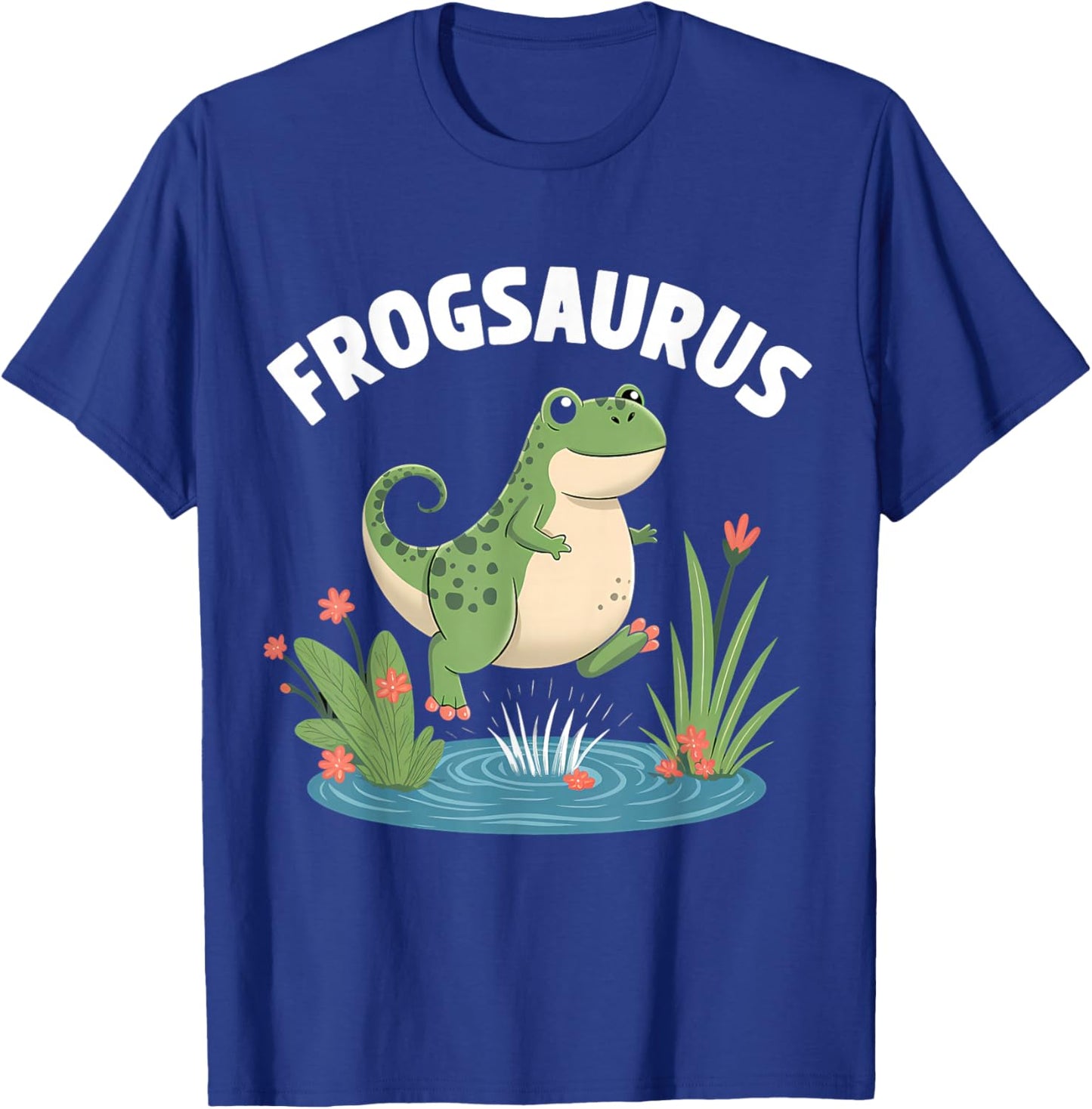 Frog Dinosaur Toad T-Rex Dino Funny Frog T-Shirt - T-Shirt | Royal