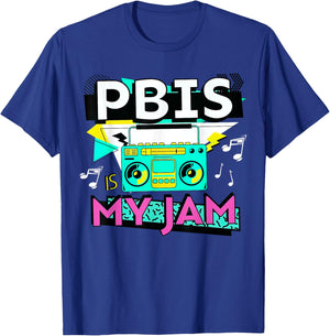 Positive Behavior Interventions and Supports PBIS is My Jam T-Shirt - T-Shirt | Royal
