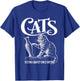 Funny Cat Physics Testing Gravity Since Day One, Math Joke T-Shirt - T-Shirt | Royal