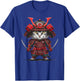 Traditional Japanese Samurai Cat Funny Parody Japanese Anime Men Women Girls Kids T-Shirt - T-Shirt | Royal