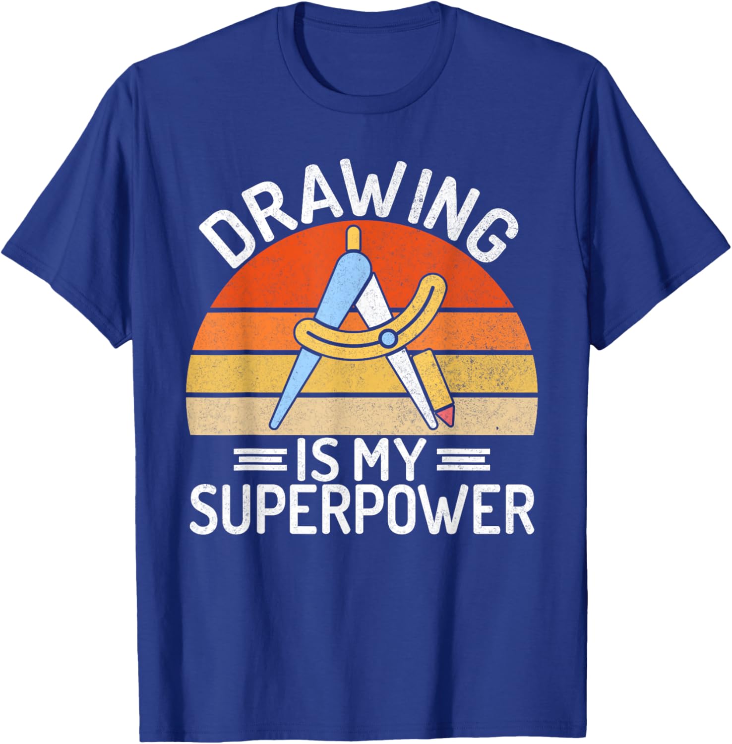 Drawing is my Superpower Draftsman T-Shirt - T-Shirt | Royal