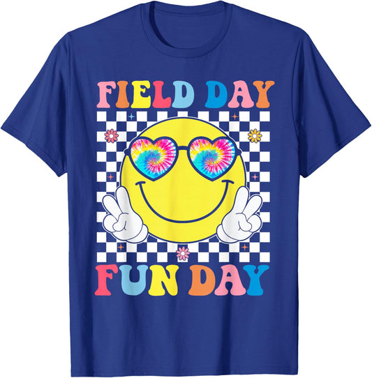 Hippie Field Day Fun Day for Teacher Kids Field Day 2026 T-Shirt - T-Shirt | Royal