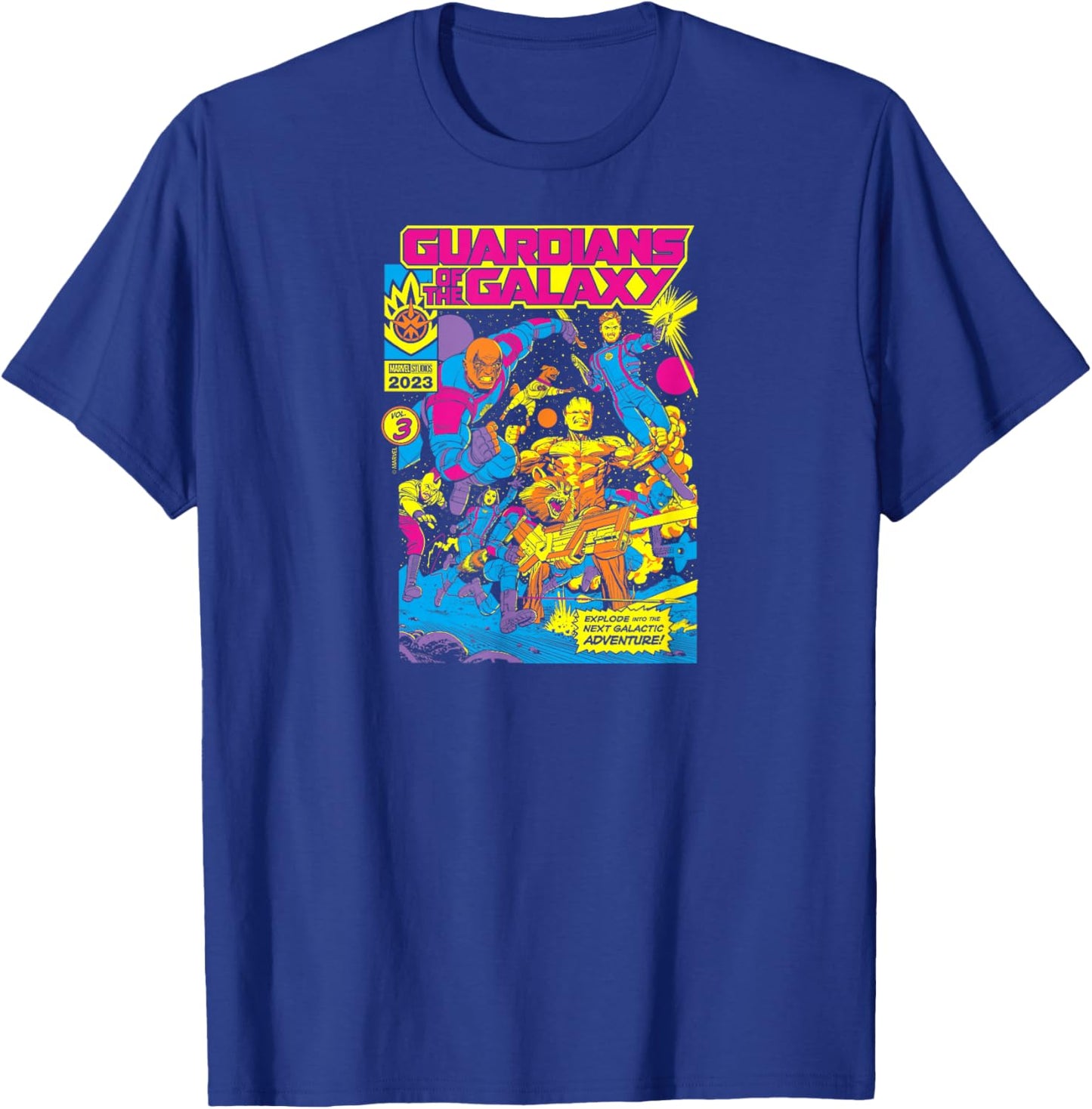 Guardians of The Galaxy - Blacklight T-Shirt - T-Shirt | Royal