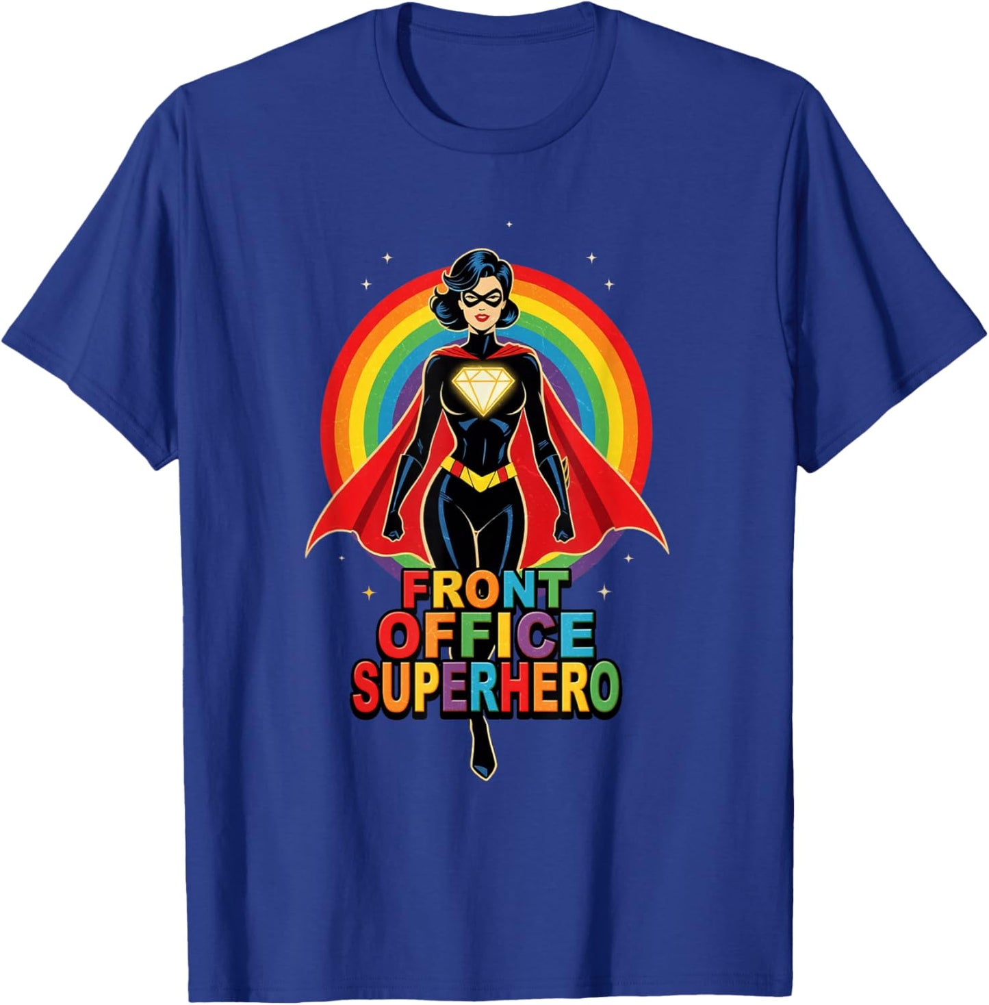Front Office Superhero Secretary Administrative Assistant T-Shirt - T-Shirt | Royal