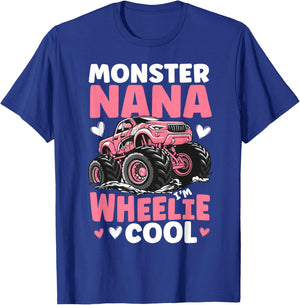 Monster Nana Wheelie Cool Monster Truck Nana Grandma T-Shirt - T-Shirt | Royal