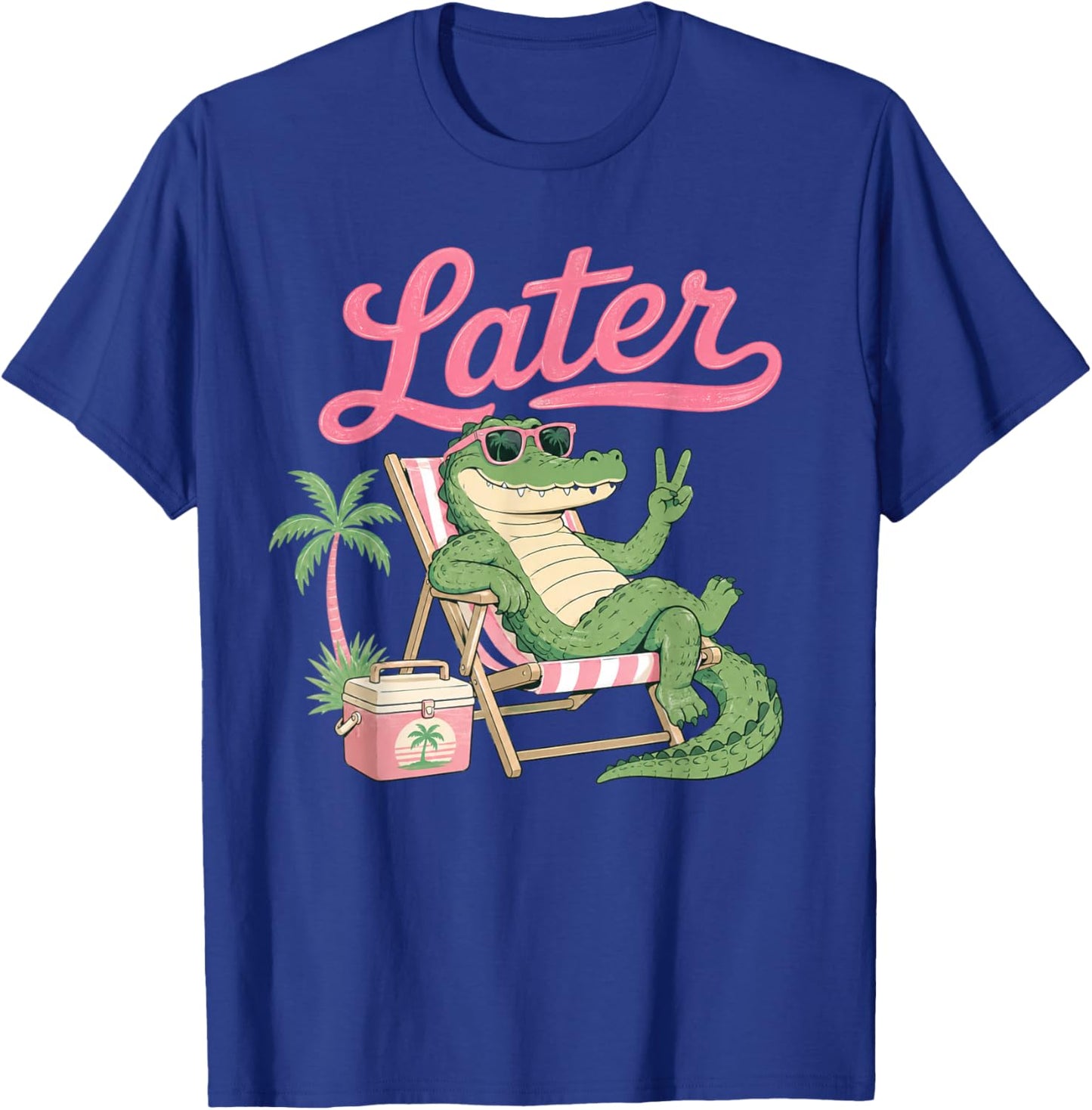 See You Later Last Day of School Teacher Summer Alligator T-Shirt - T-Shirt | Royal