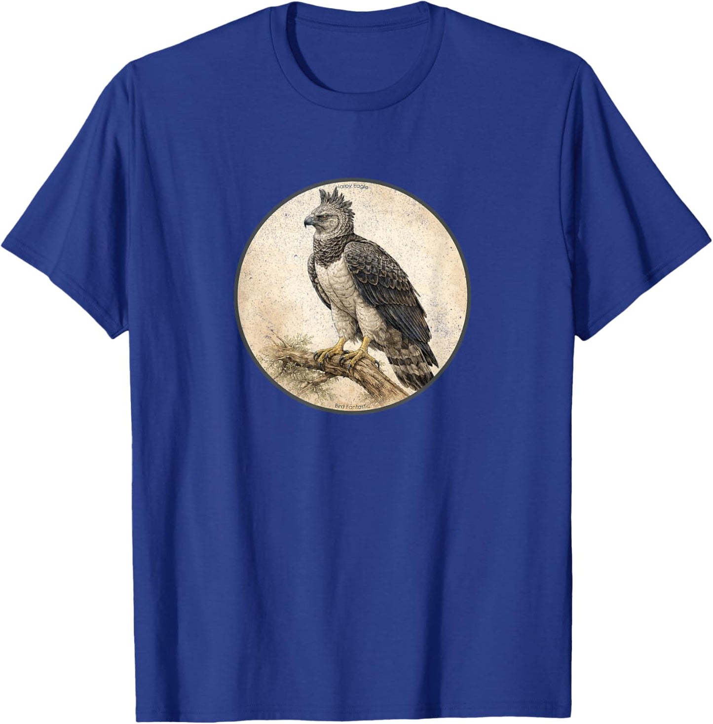 Colorful Retro Harpy Eagle Bird Design T-Shirt - T-Shirt | Royal