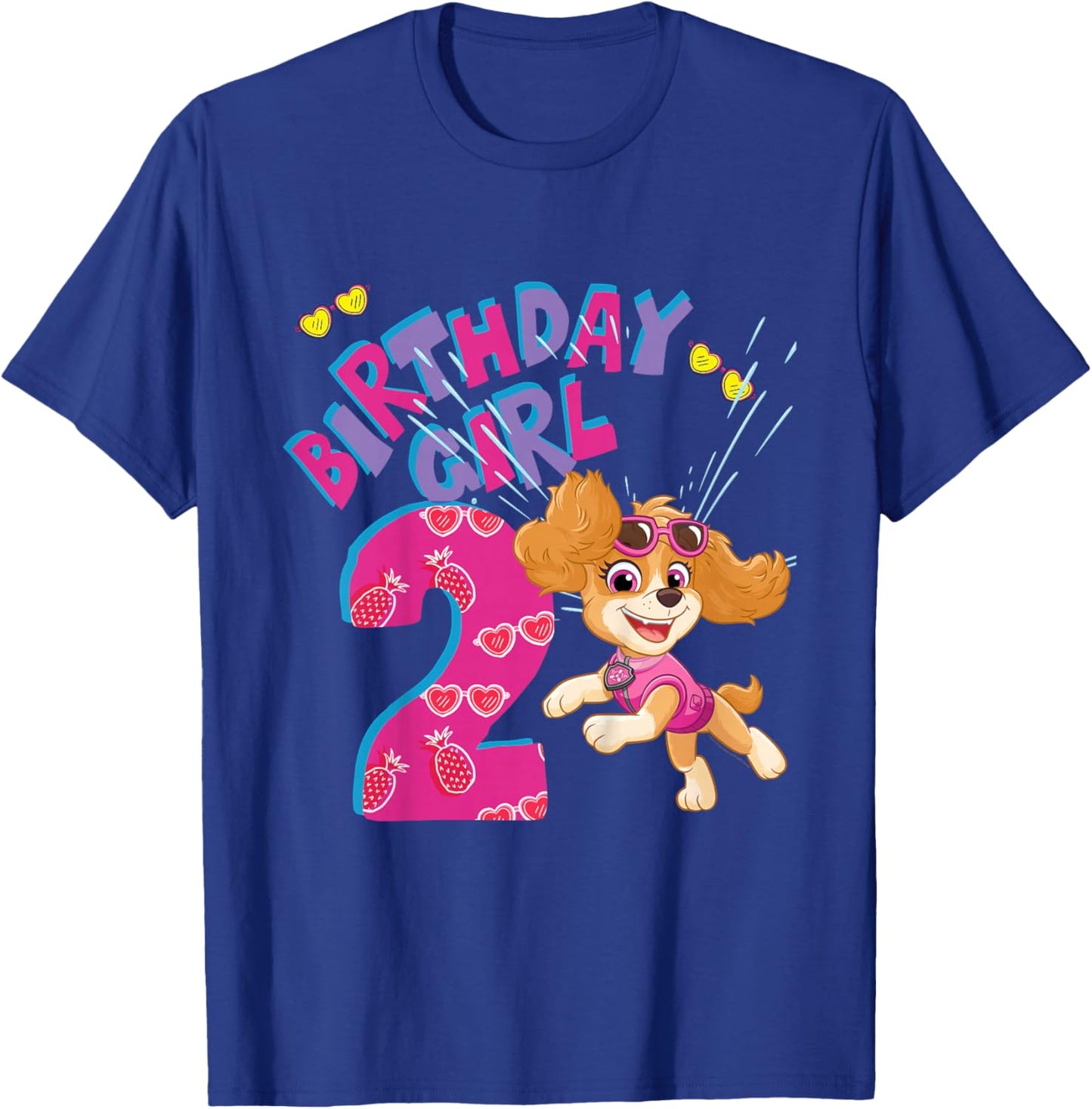 Official Paw Patrol Skye Jumping Birthday Girl Age 2 T-Shirt - T-Shirt | Royal