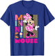 Disney Minnie Mouse Smiling Polka Dot Retro Logo Stack T-Shirt - T-Shirt | Royal
