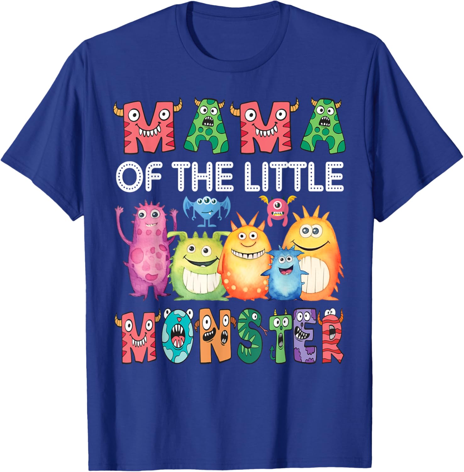 Mama Of The Little Monster Kids 1St Birthday Party T-Shirt - T-Shirt | Royal