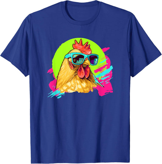 Funny Retro Vintage 80s Buff Orpington Chicken Lover T-Shirt - T-Shirt | Royal